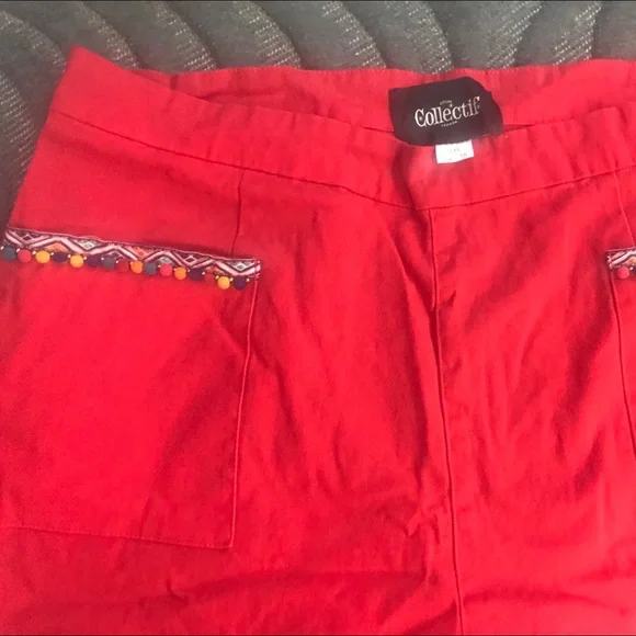 Collectif Mainline Alexis Pom Pom Capris - Picture 3 of 4